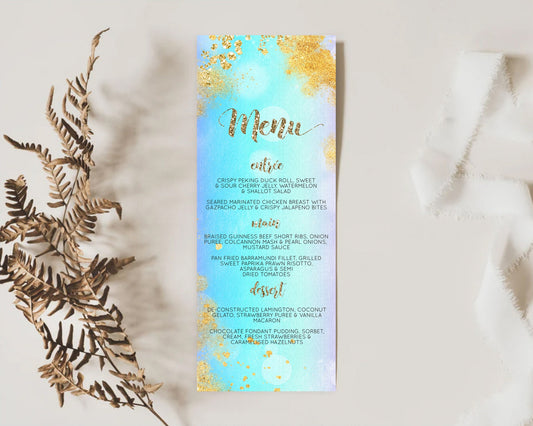 Editable Pastel Menu Pastel Rainbow Menu Template Colorful Pastel Table Deco