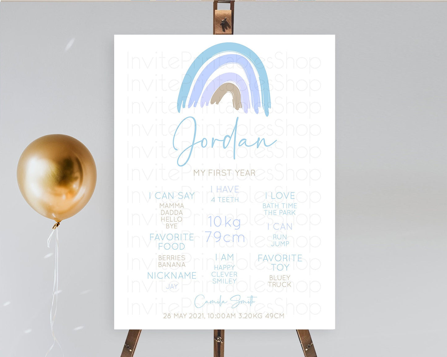 Pastel Rainbow First Birthday Milestone Poster Boho Rainbow Milestone Board Rainbow Milestone Pastel Milestone Rainbow 1st Birthday D10352