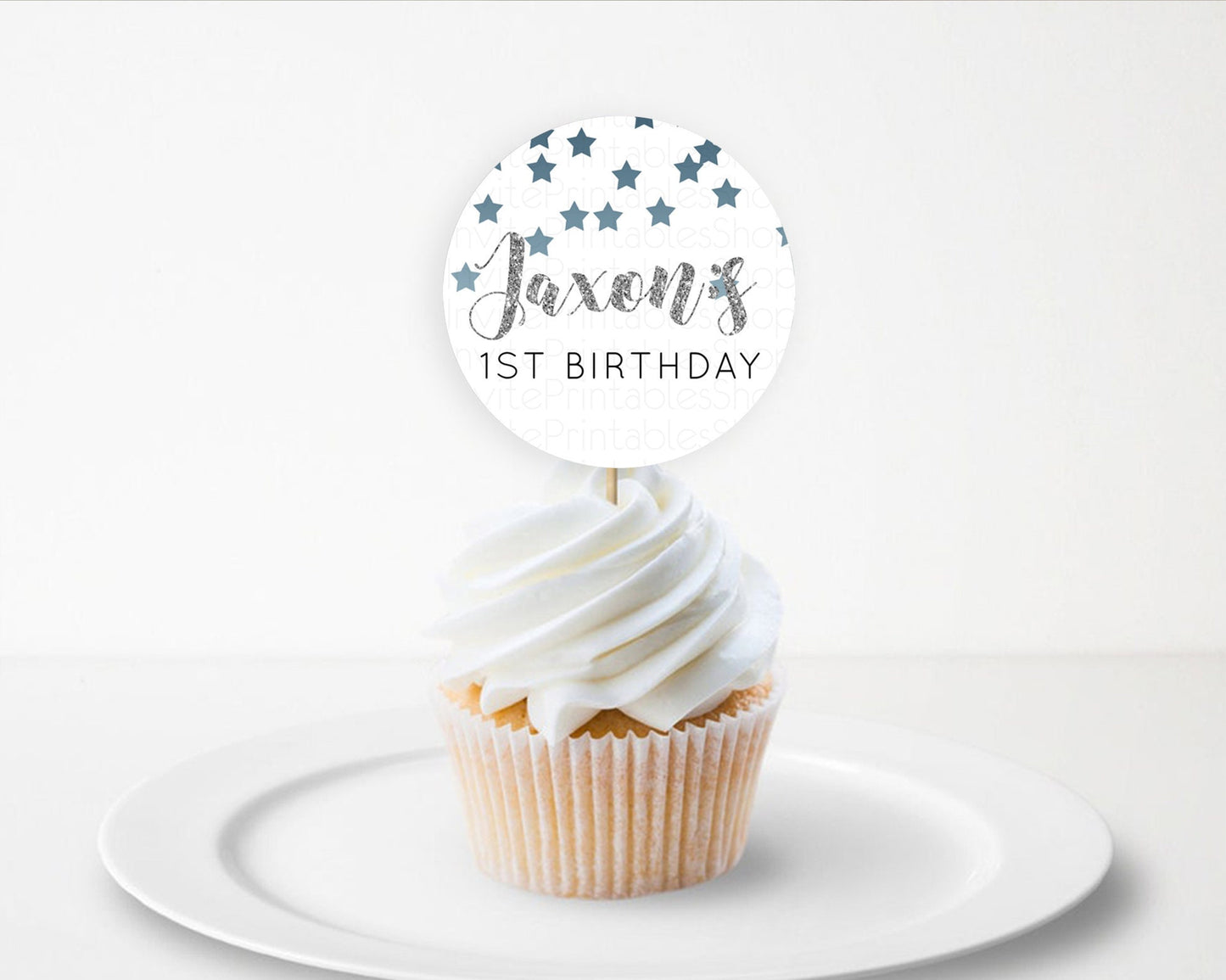 Editable Star Cupcake Toppers Pastel Stars Cupcake Toppers Shooting Star Spr