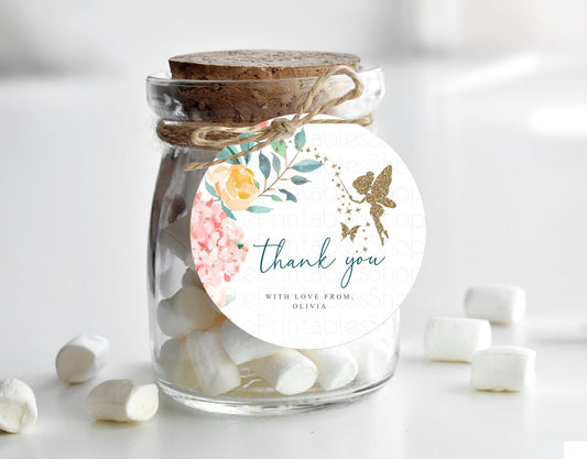 Editable Fairy Thank You Tags Fairy Thank You Gift Tags Enchanted Garden Pas
