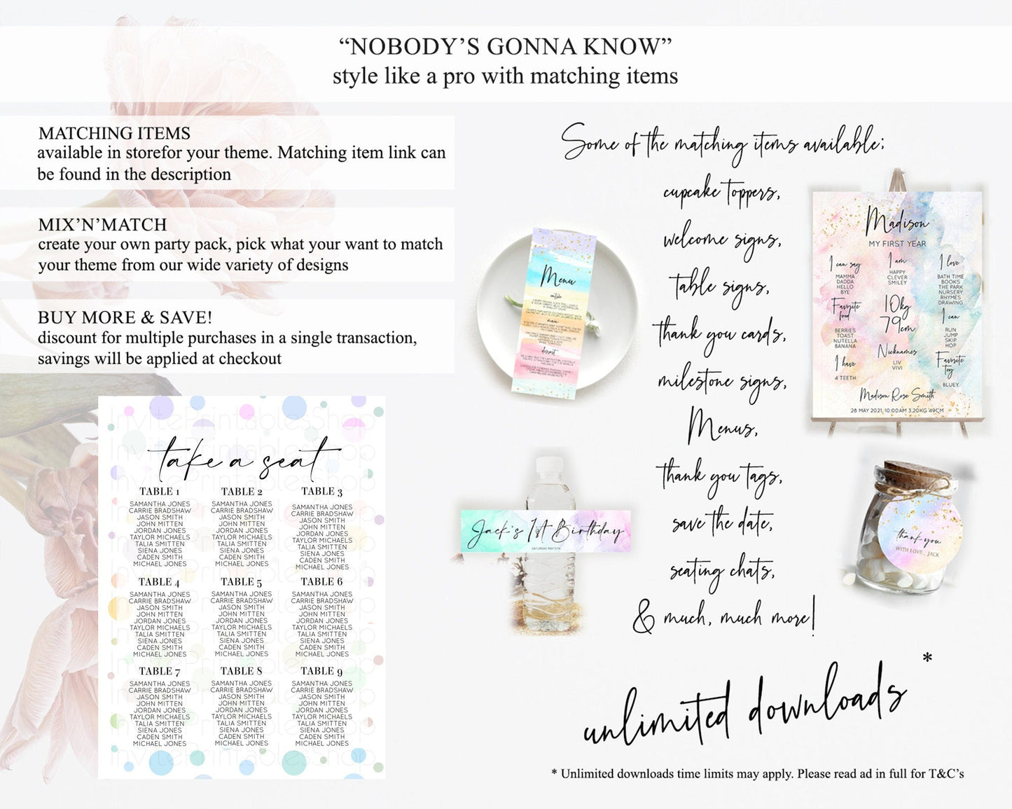 Pastel Seating Chart Pastel Confetti Seating Chart Bubbles Sprinkles Seating Sign Colorful Rainbow Decor Confetti Seating Board D10135
