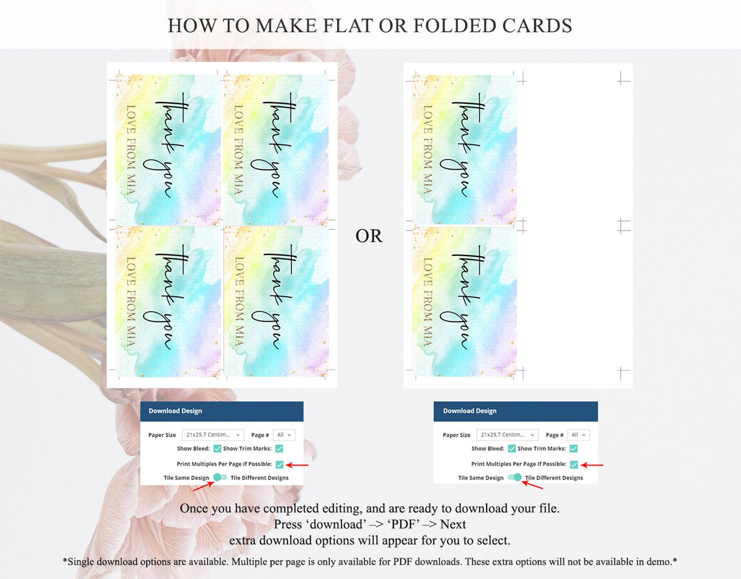 Pastel Thank You Rainbow Thank You Card Colorful Pastel Birthday Thank You Card Confetti Watercolor Pastel Teacher Thank You Cards D10171