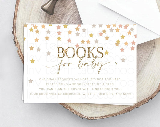 Editable Pastel Star Books For Baby Card Shooting Star Book Insert Twinkle L