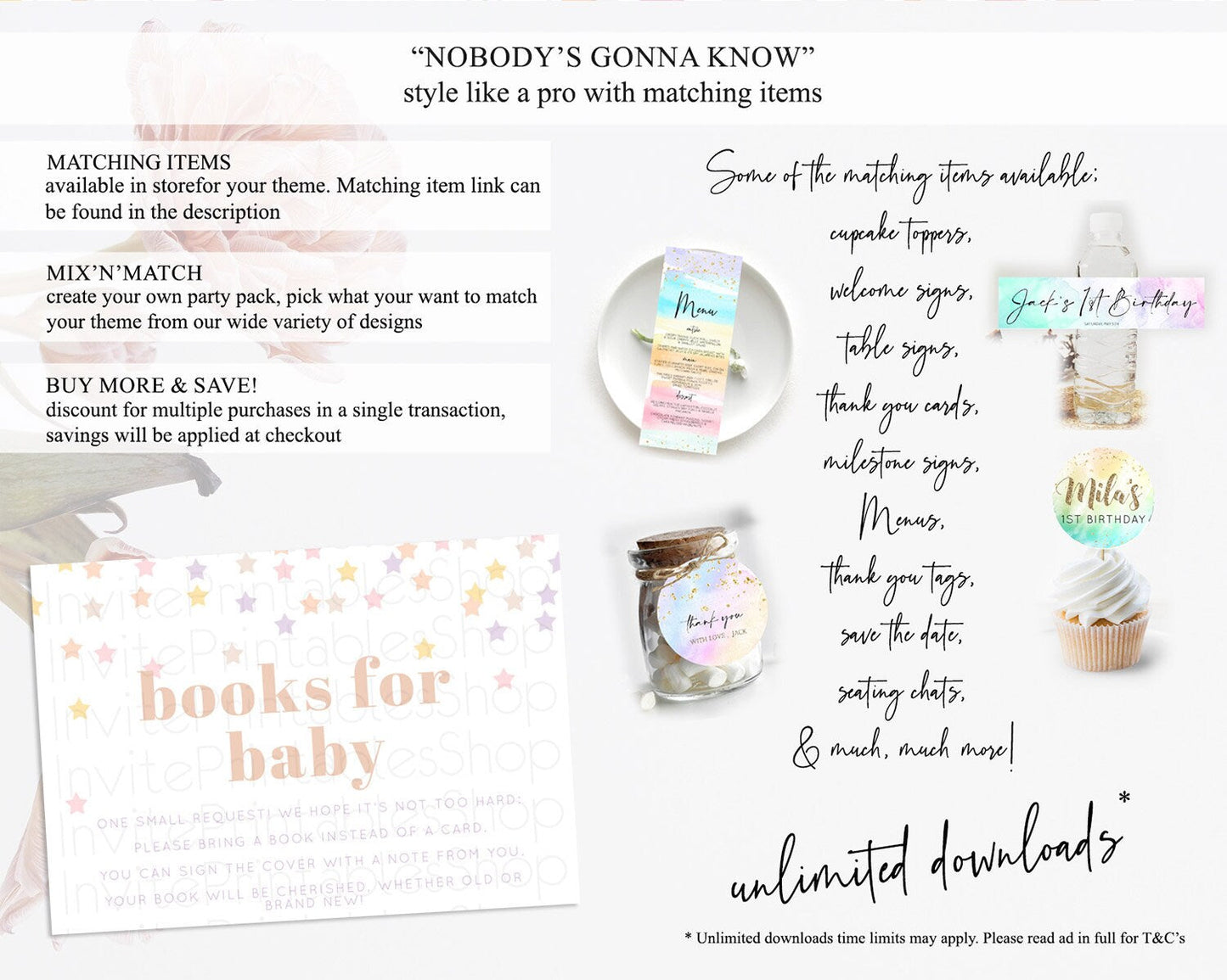 Pastel Star Books For Baby Card Shooting Star Book Insert Twinkle Little Star Book Card Rainbow Confetti Guests Book Poem Request D10810