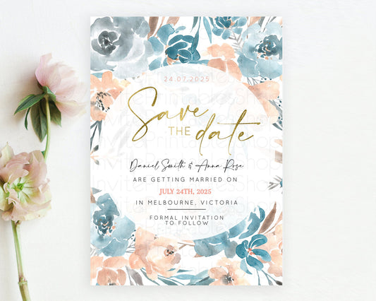 Editable Wildflower Save The Date Template Secret Garden Save The Date Paste
