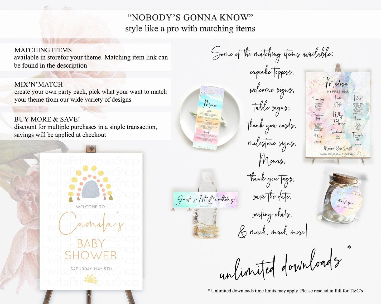 Pastel Rainbow Baby Shower Welcome Sign Boho Rainbow Welcome Board Rainbow Welcome Sign Pastel Welcome Decor Rainbow Welcome Sign D10688