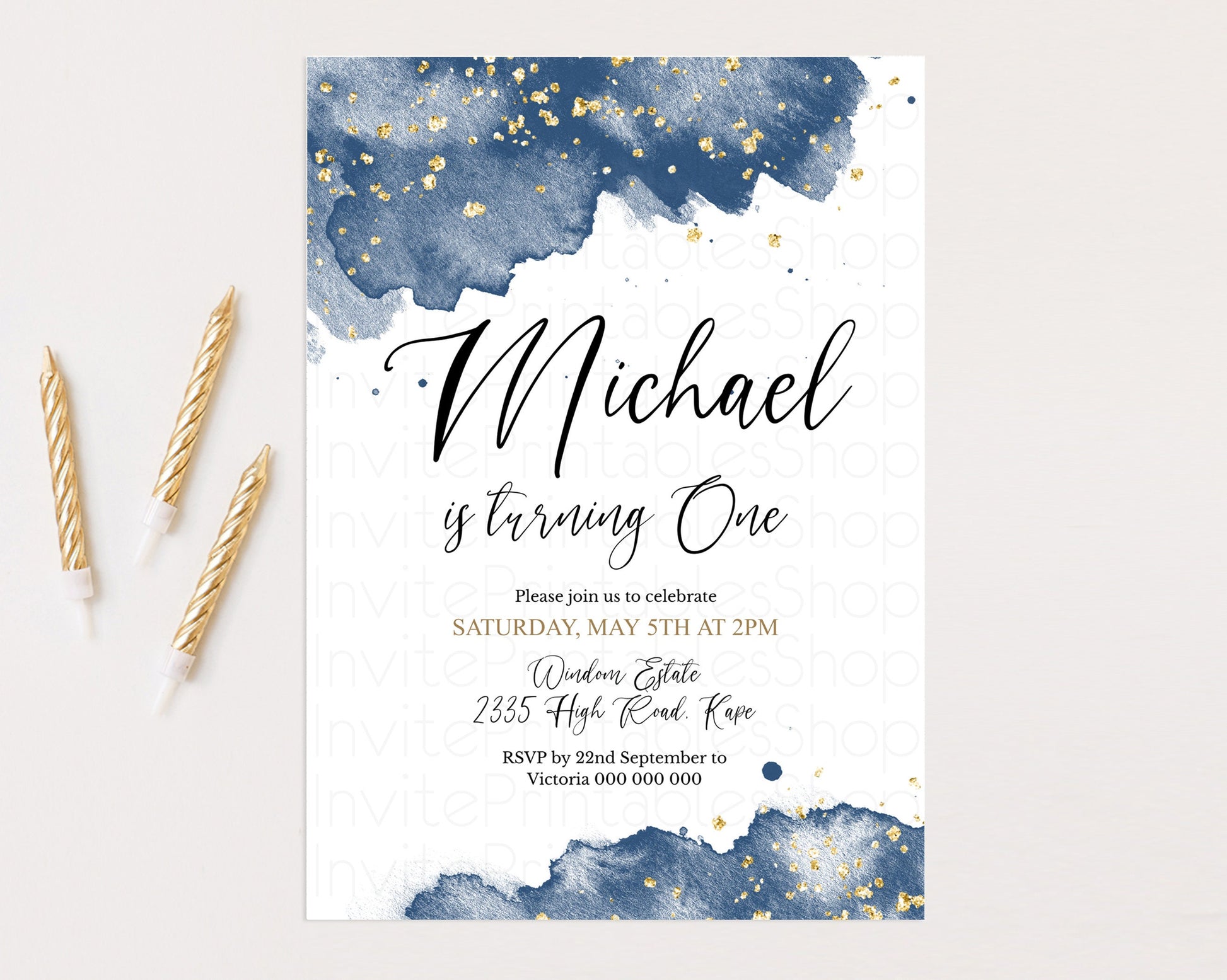 Editable Birthday Invitation 1st 2nd 3rd Birthday