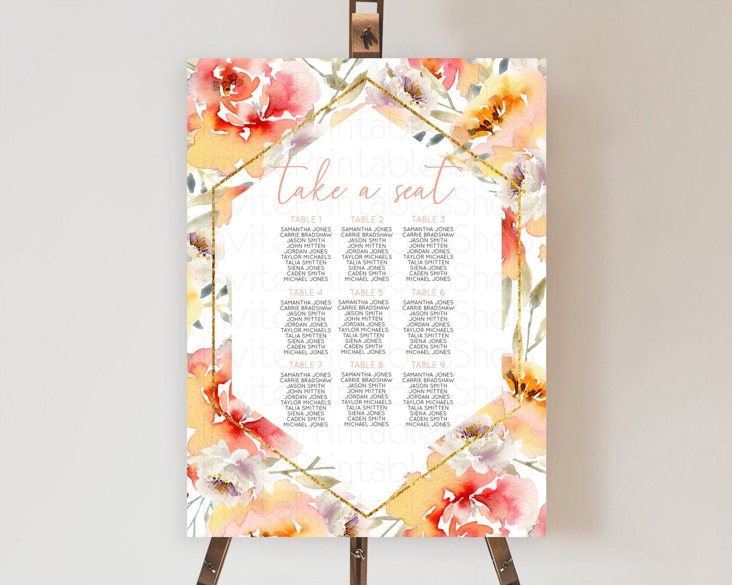 Secret Garden Seating Chart Wildflower Seating Chart Pastel Flowers Seating Chart Enchanted Garden Boho Floral Take A Seat Decor D10791
