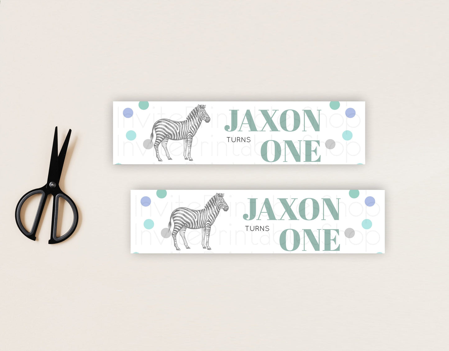 Zebra Water Label Template Zebra Party Decor Water Label Safari Adventure Zebra Minimal Theme For 1st Birthday Baptism Baby Shower D10856