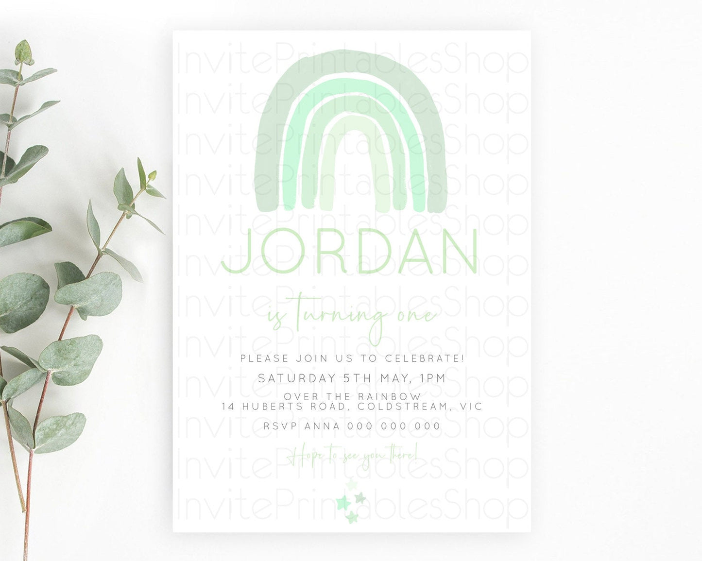 Pastel Rainbow Birthday Invitation Pastel Rainbow Invitation Rainbow Invitation Pastel Invitation Boho Rainbow 1st First Birthday D23099