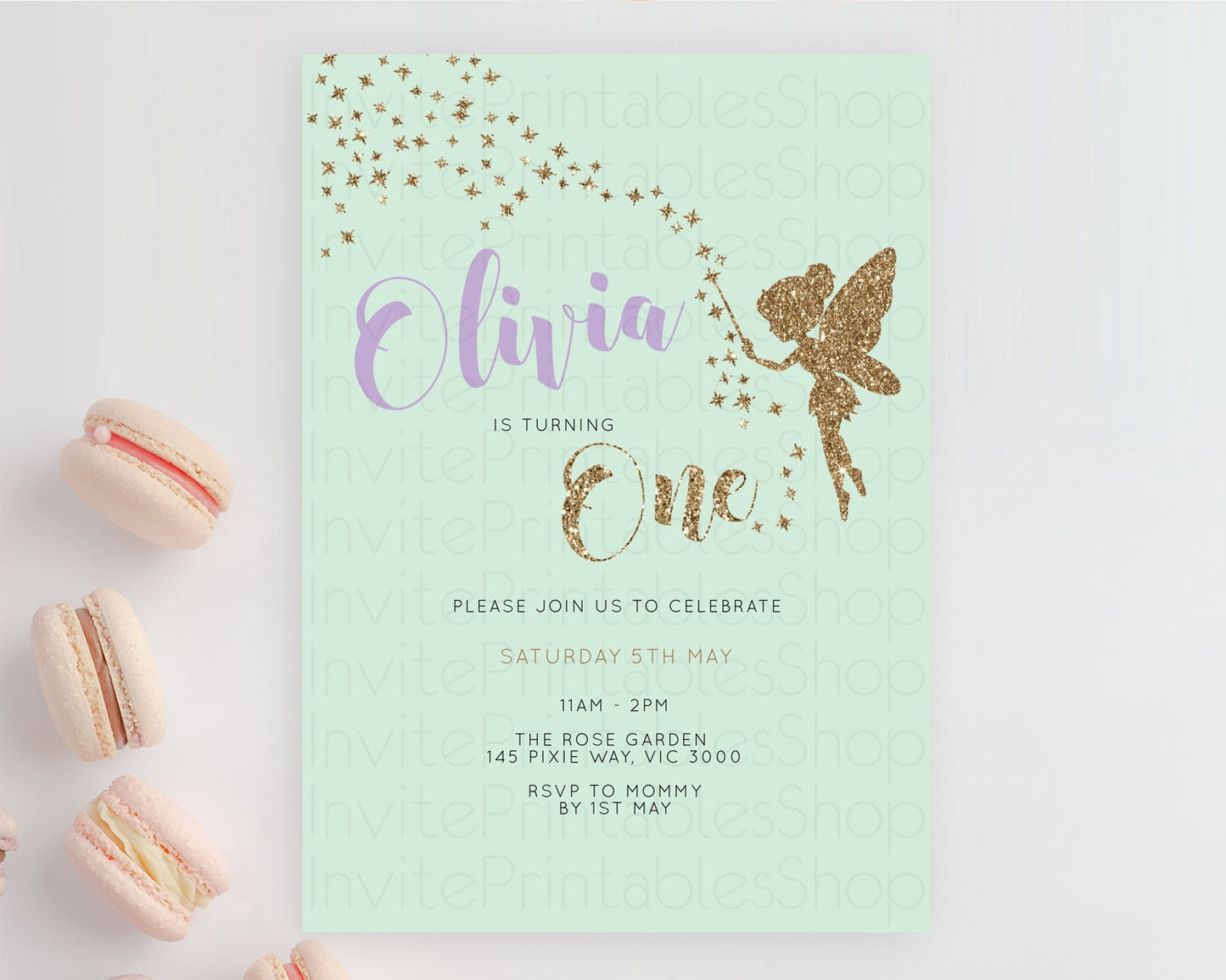 Fairy Birthday Invitation Fairy Invites Fairy Tea Party Fairy Garden Birthday Secret Garden Enchanted Garden Pastel Floral Butterfly D10908