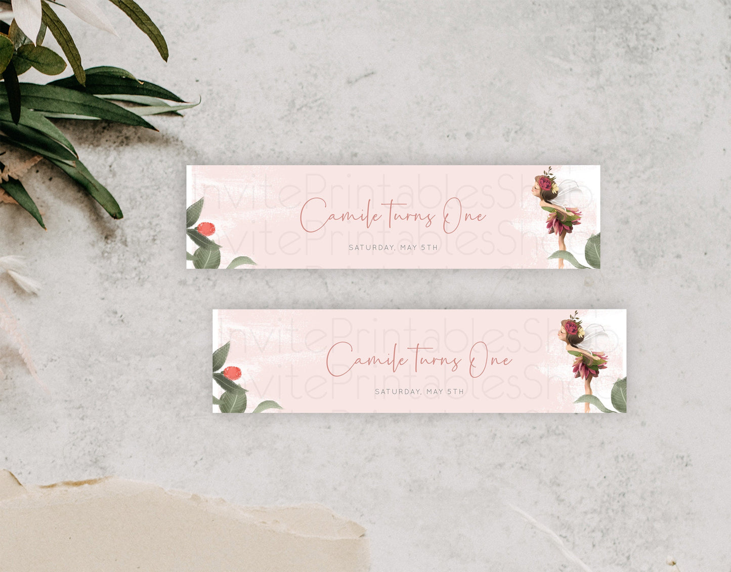 Fairy Water Label Enchanted Garden Pastel Floral Butterfly Party Decor Secret Garden Birthday Baptism Baby Shower Bridal Shower D10563