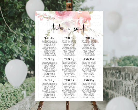 Secret Garden Seating Chart Wildflower Seating Chart Pastel Flowers Seating Chart Enchanted Garden Boho Floral Take A Seat Décor D10243