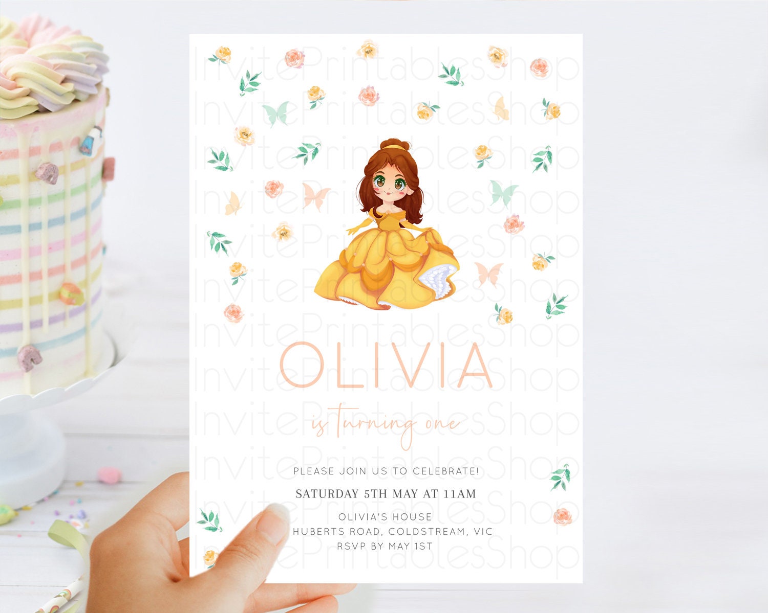 Editable Princess Birthday Invitation Castle Invitation Royal Birthday Fairy