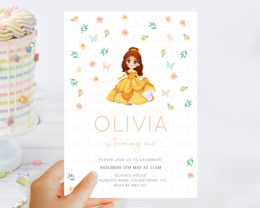 Editable Princess Birthday Invitation Castle Invitation Royal Birthday Fairy