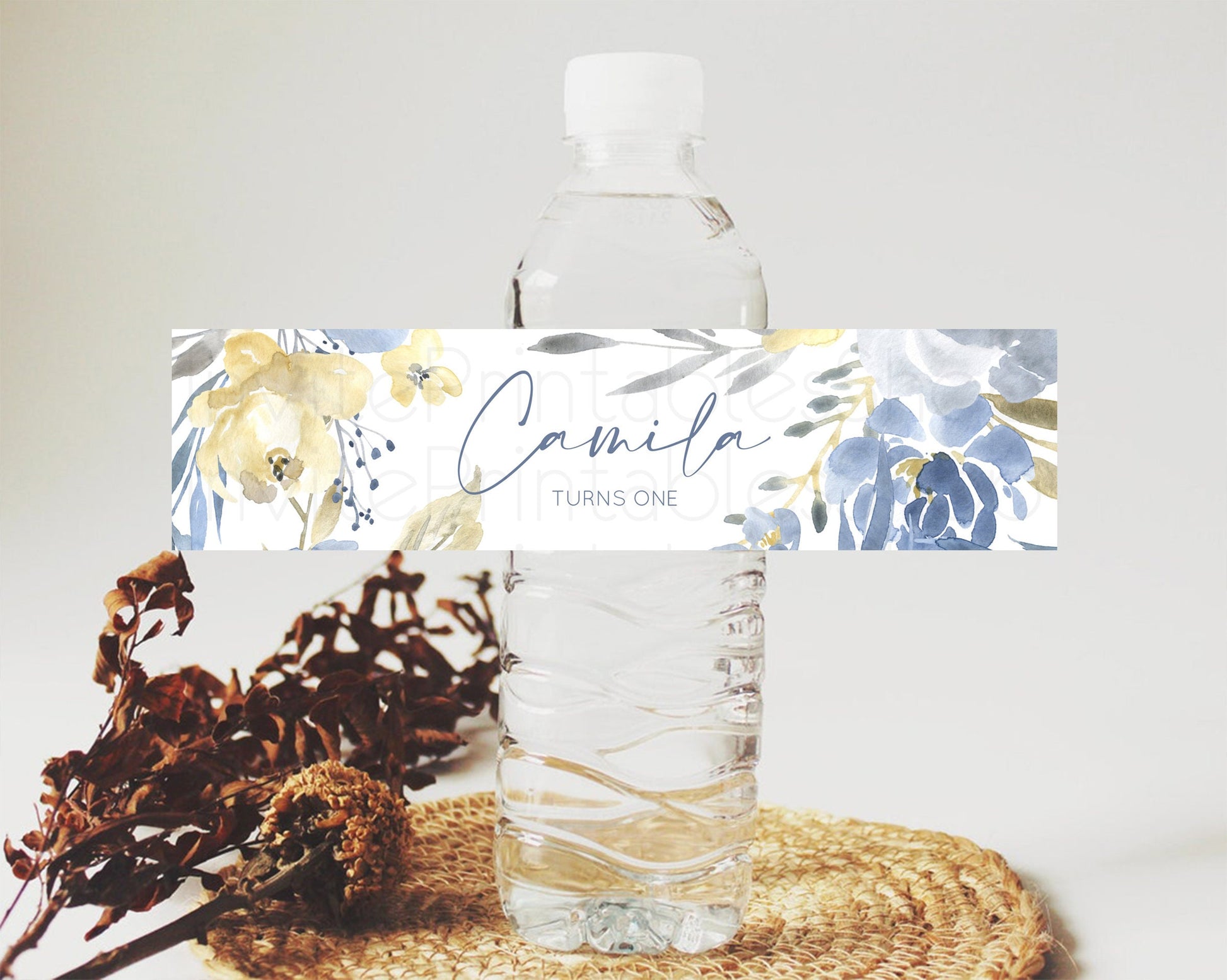Editable Wildflower Water Label Template Secret Garden Water Label Pastel Fl