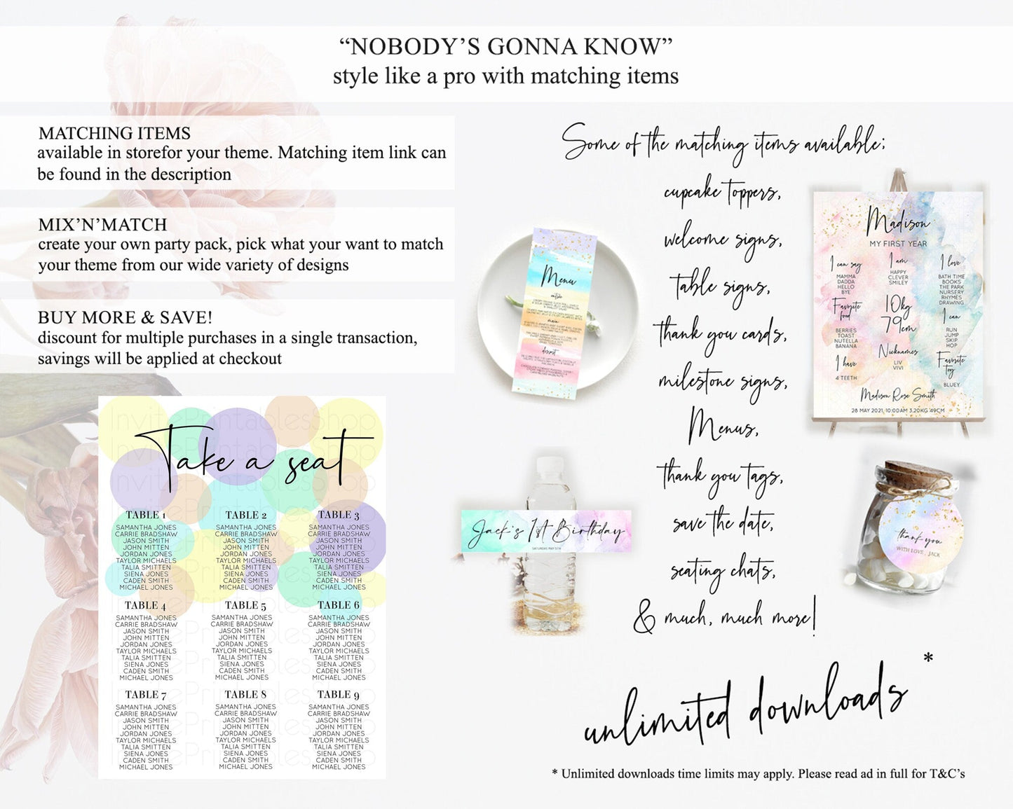Pastel Seating Chart Pastel Confetti Seating Chart Bubbles Sprinkles Seating Sign Colorful Rainbow Decor Confetti Seating Board D10414