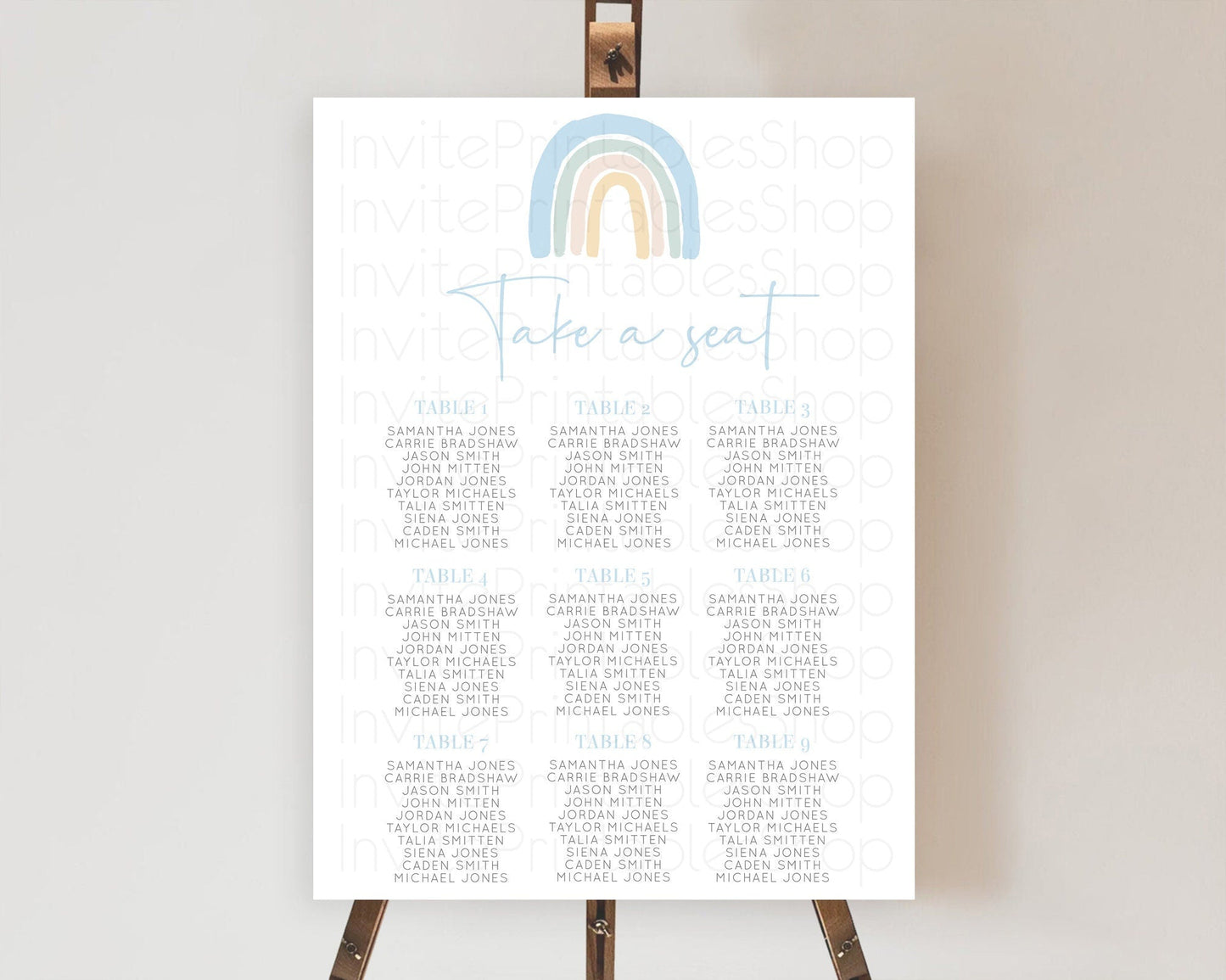 Pastel Rainbow Seating Chart Boho Rainbow Seating Chart Rainbow Seating Chart Pastel Seating Chart Boho Rainbow Seating Sign D10200