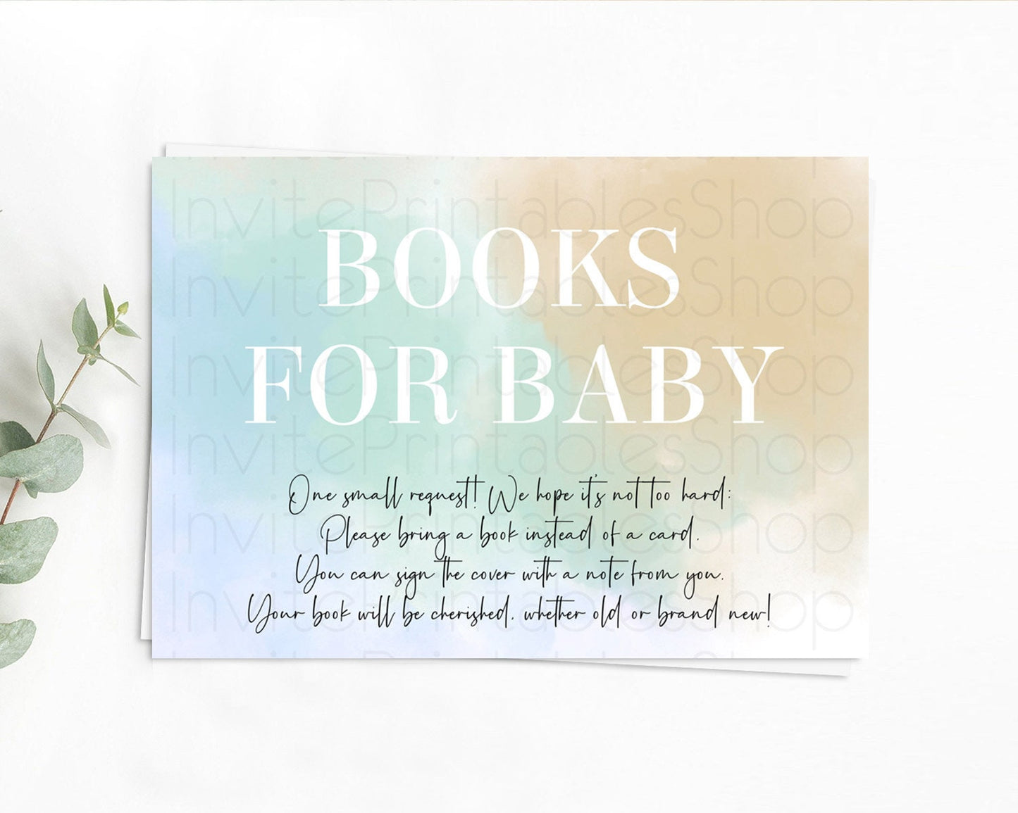 Pastel Books For Baby Card Pastel Rainbow Book Insert Colorful Ombre Watercolor Book Card Confetti Glitter Baby Book Poem Request D10370