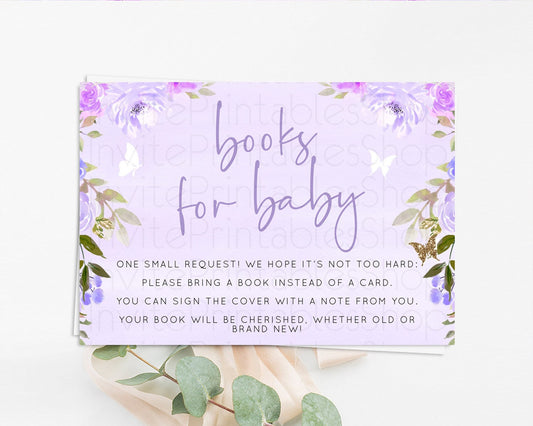Editable Secret Garden Books For Baby Card Boho Wildflower Book Insert Paste