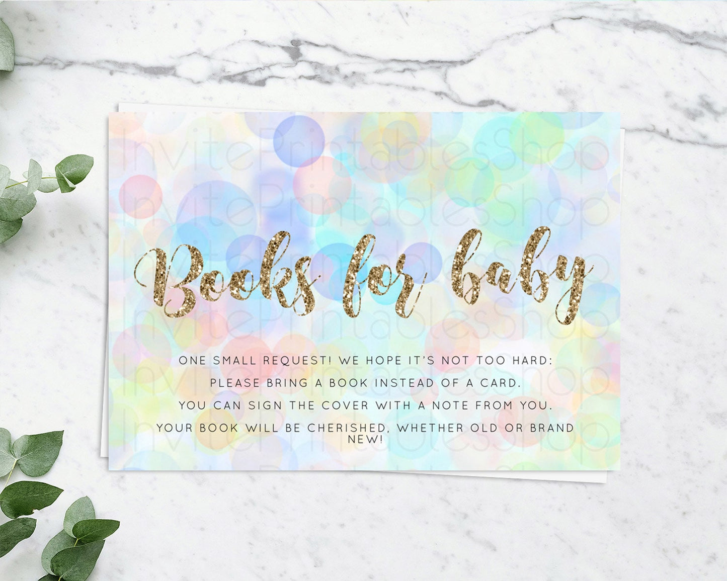 Pastel Books For Baby Card Bubble Bath Baby Shower Books Insert Rainbow Book Card Pastel Bubbles Colorful Confetti Book Poem Request D10447