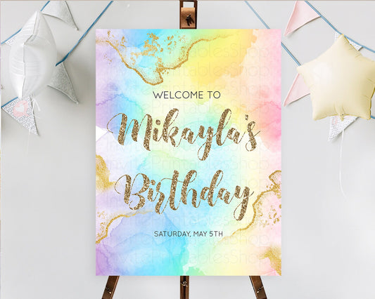 Editable Pastel Welcome Sign Pastel Rainbow Welcome Sign Colorful Rainbow Co