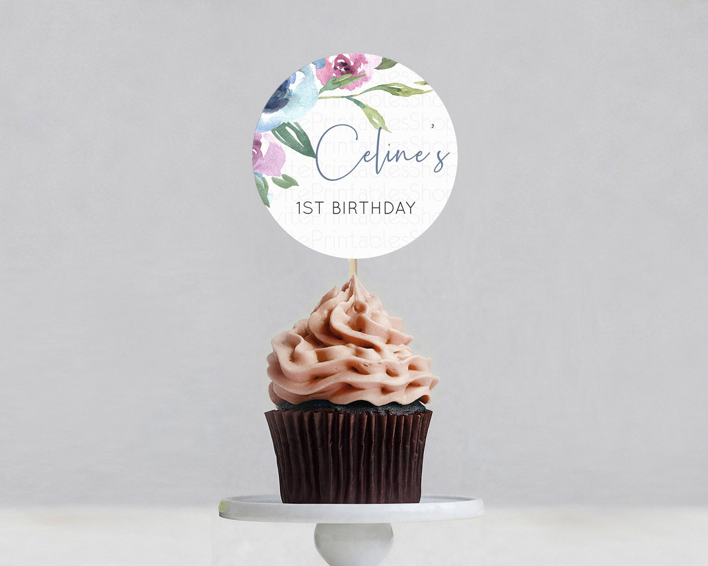 Secret Garden Cupcake Toppers Wildflower Cupcake Toppers Pastel Flowers Cupcake Toppers Enchanted Garden Boho Floral First Birthday D10780