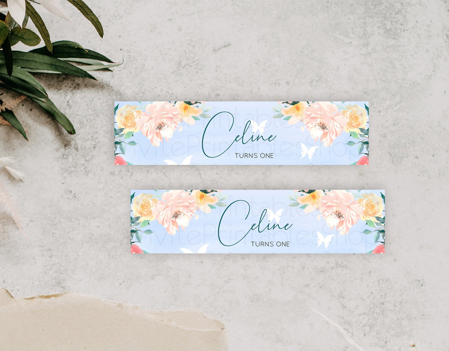 Wildflower Water Label Template Secret Garden Water Label Pastel Floral Garden Party Decor Boho Flowers Birthday Baby Shower Wedding D10337