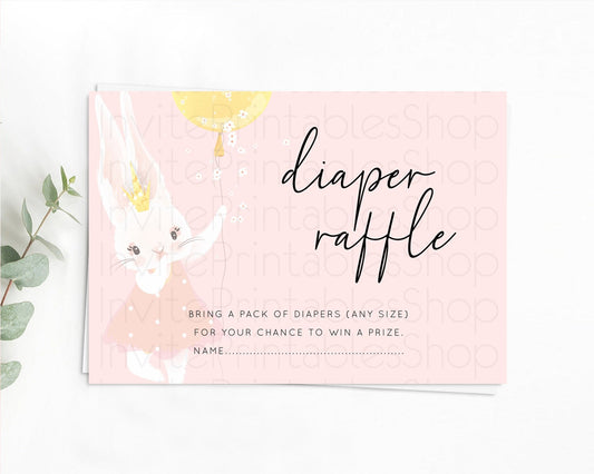 Editable Bunny Balloon Diaper Raffle Pastel Balloon Diaper Raffle Insert Col