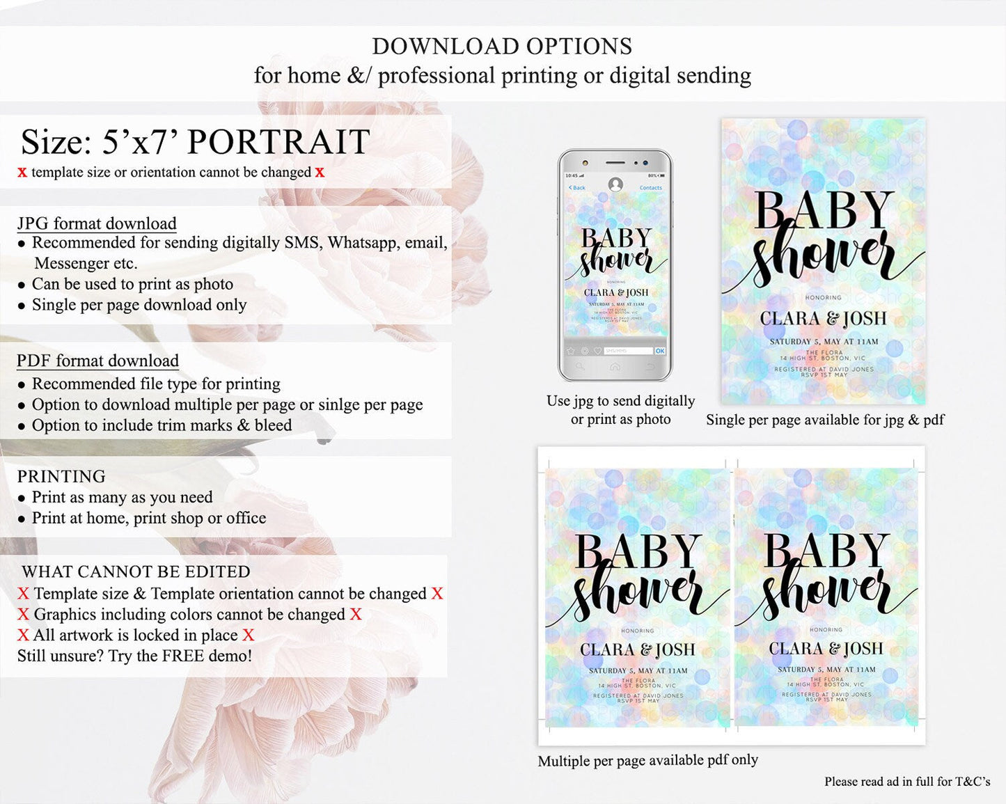 Pastel Confetti Baby Shower Invitation Bath Bomb Baby Shower Invitation Pastel Bubbles Invitation Colorful Watercolour Invitation D10447