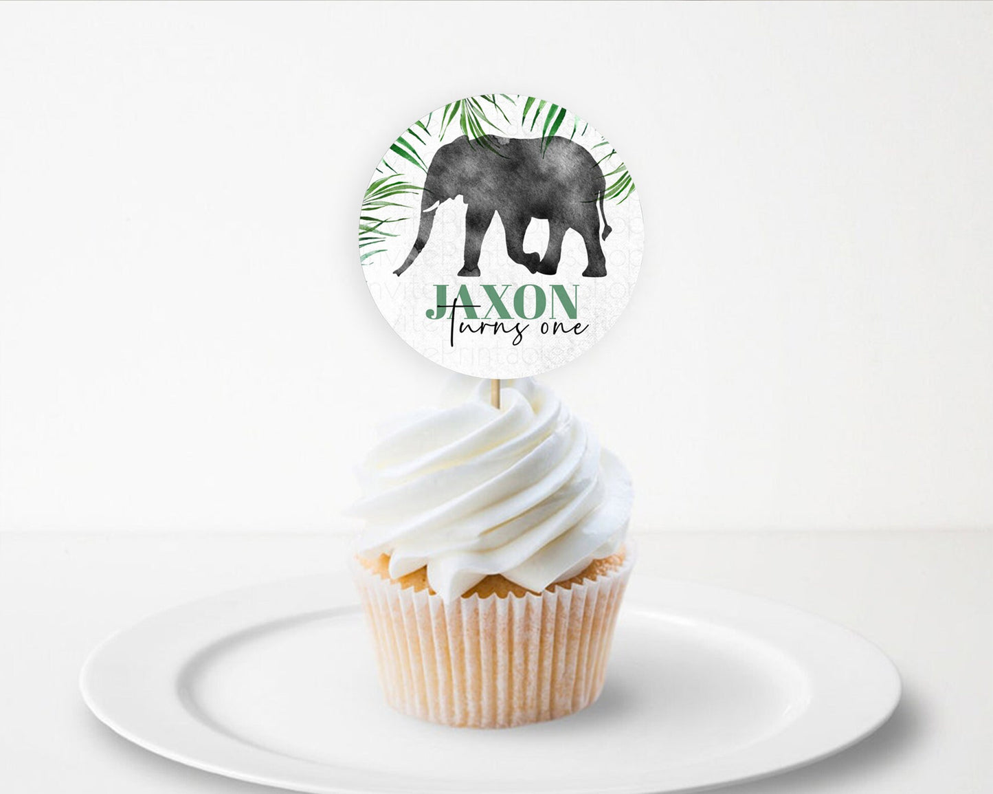 Editable Elephant Cupcake Toppers Elephant Cupcake Elephant Party Safari Adv