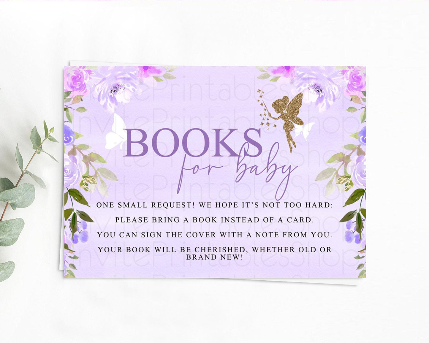 Fairy Books For Baby Card Fairy Book Insert Enchanted Garden Fairy Book Card Pastel Floral Butterfly Cards Secret Garden Book Poem D10910