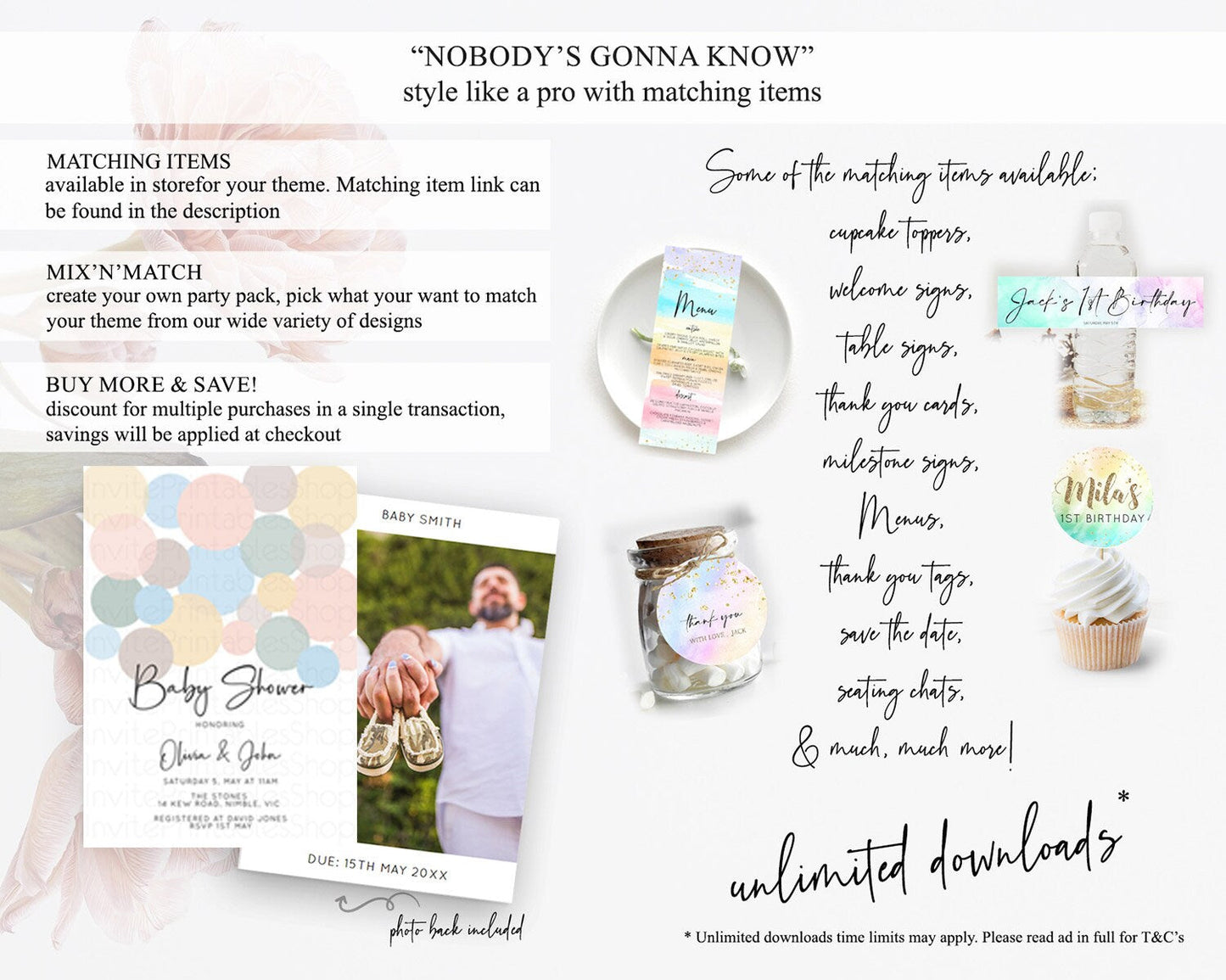 Pastel Rainbow Baby Shower Invitation Pastel Confetti Invitation Sprinkles Bubbles Invitation Colorful Rainbow Confetti Theme D10602