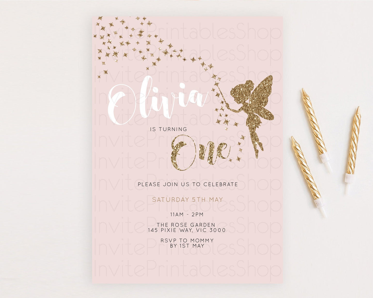 Fairy Birthday Invitation Fairy Invites Fairy Tea Party Fairy Garden Birthday Secret Garden Enchanted Garden Pastel Floral Butterfly D10899