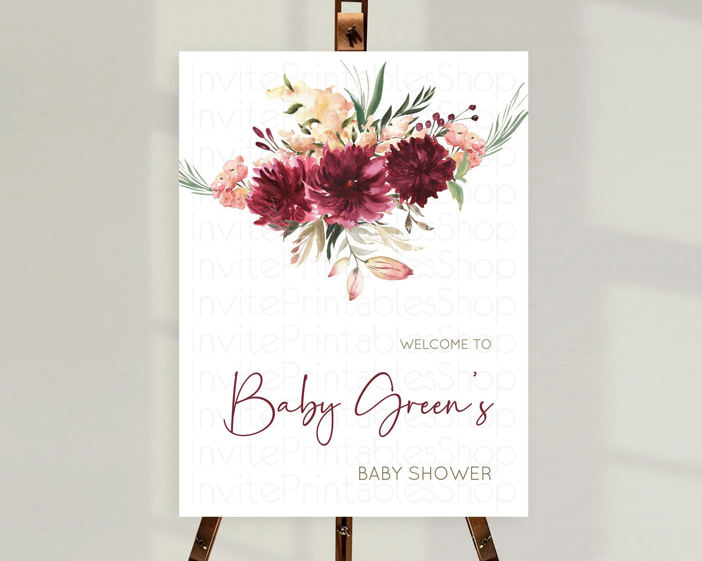 Secret Garden Baby Shower Welcome Sign Wildflower Welcome Board Pastel Flower Garden Welcome Poster Boho Wildflower Welcome Sign D10685