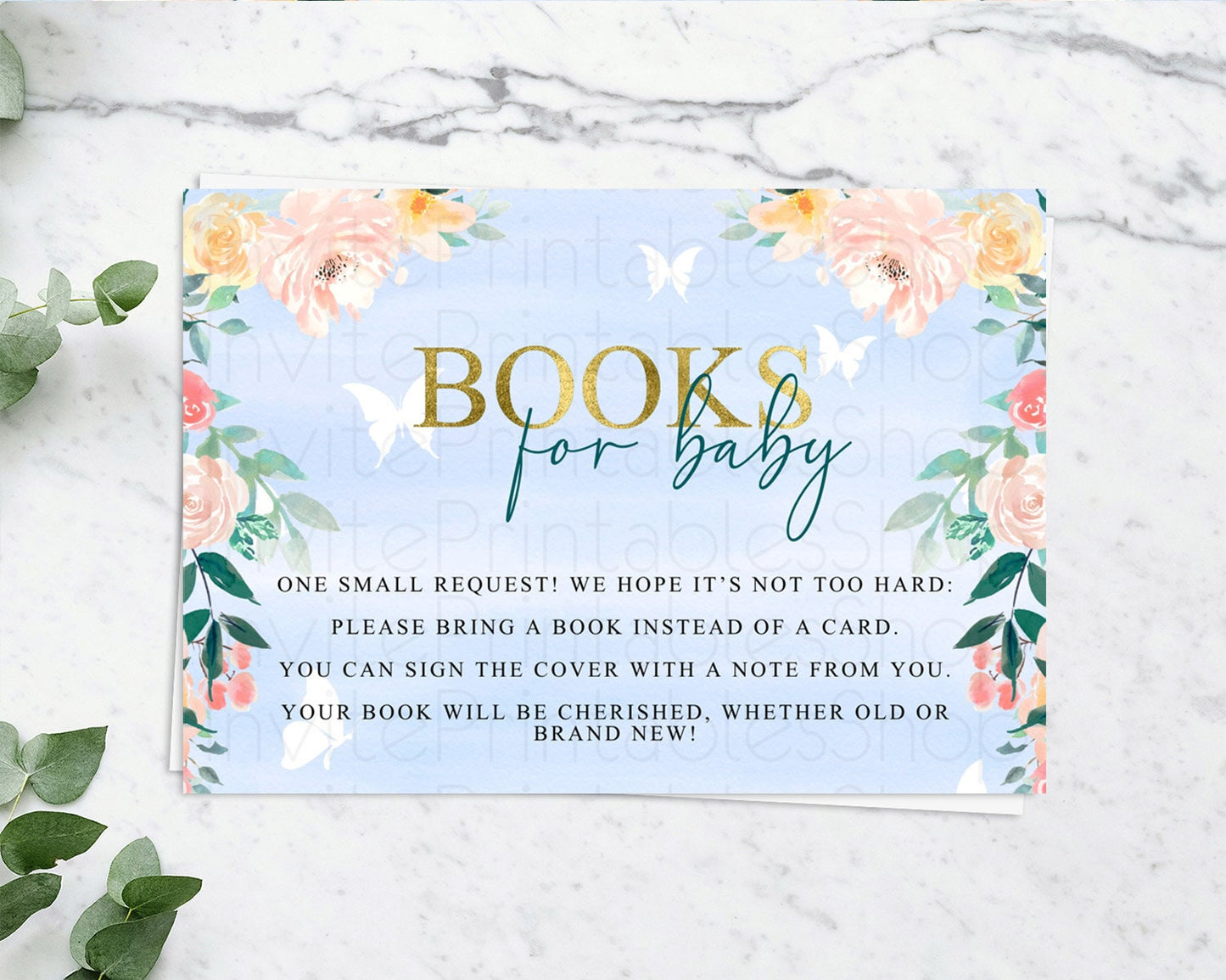 Secret Garden Books For Baby Card Boho Wildflower Book Insert Pastel Flower Garden Baby Shower Card Flower Guests Book Poem Request D10337