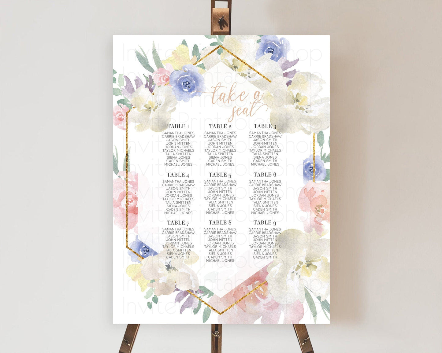 Secret Garden Seating Chart Wildflower Seating Chart Pastel Flowers Seating Chart Enchanted Garden Boho Floral Take A Seat Decor D10254