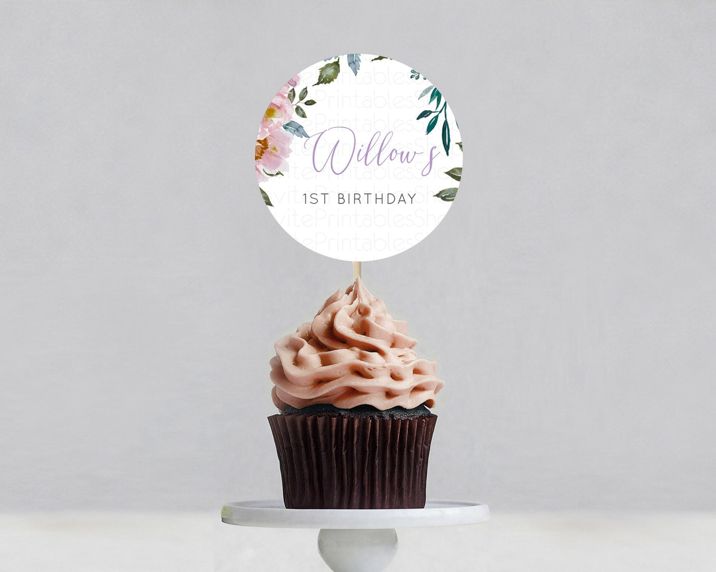 Secret Garden Cupcake Toppers Wildflower Cupcake Toppers Pastel Flowers Cupcake Toppers Enchanted Garden Boho Floral First Birthday D10729