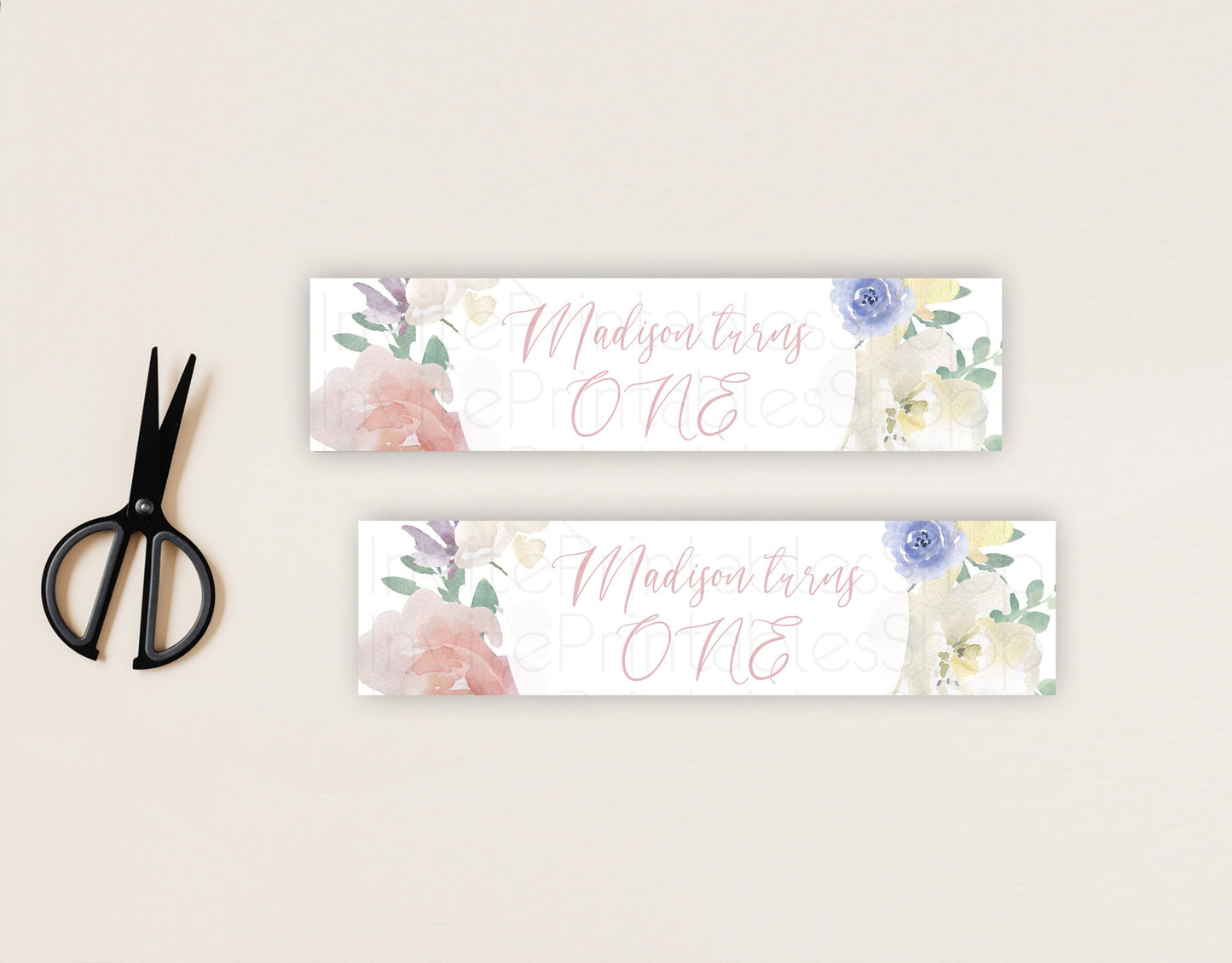 Wildflower Water Label Template Secret Garden Water Label Pastel Floral Garden Party Decor Boho Flowers Birthday Baby Shower Wedding D10841