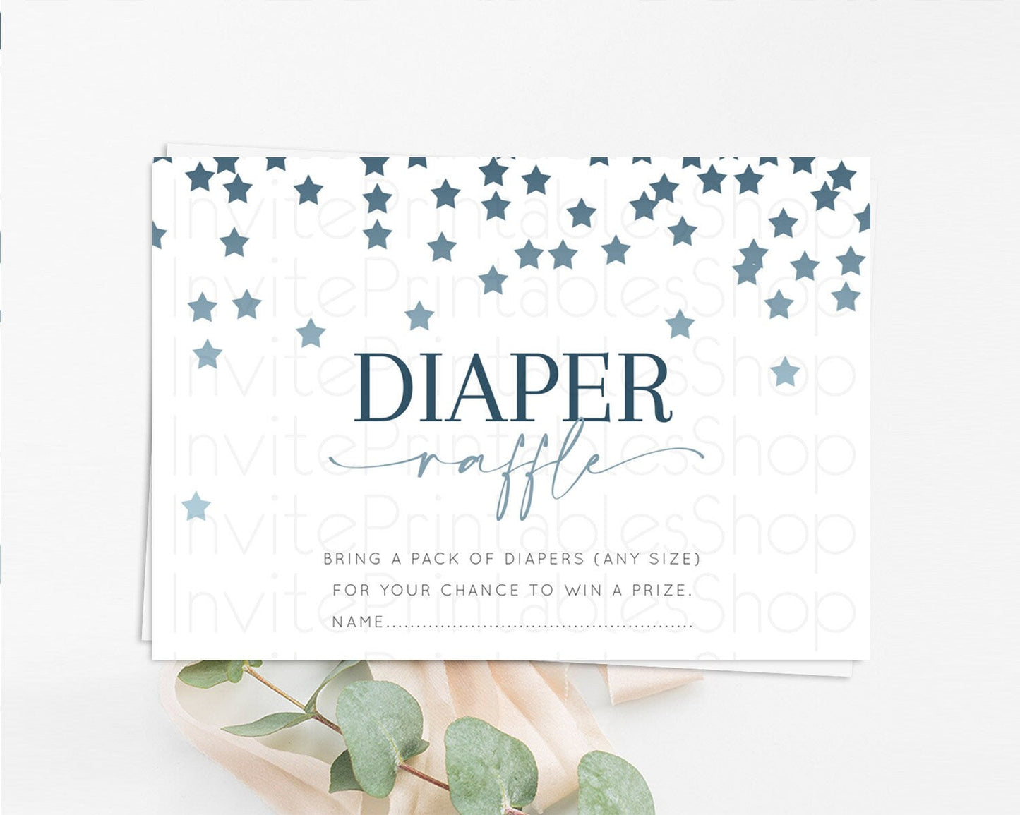Pastel Star Diaper Raffle Card Shooting Star Diaper Raffle Insert Twinkle Little Star Diaper Ticket Rainbow Confetti Raffle Game D10308