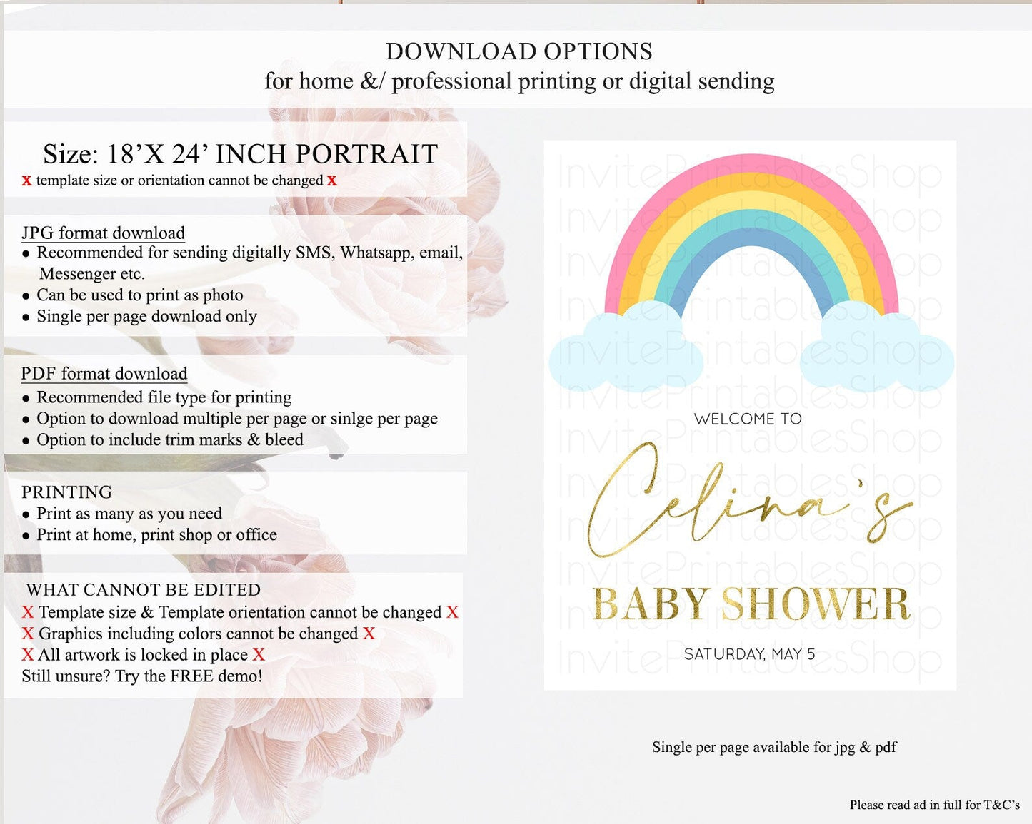 Pastel Rainbow Baby Shower Welcome Sign Boho Rainbow Welcome Board Rainbow Welcome Sign Pastel Welcome Decor Rainbow Welcome Sign D10123