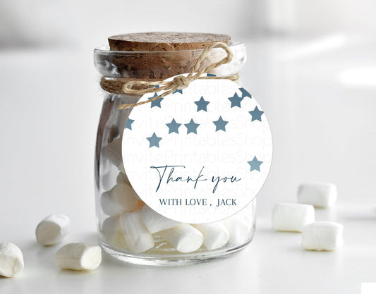 Editable Star Thank You Gift Tags Pastel Stars Thank You Tags Shooting Star