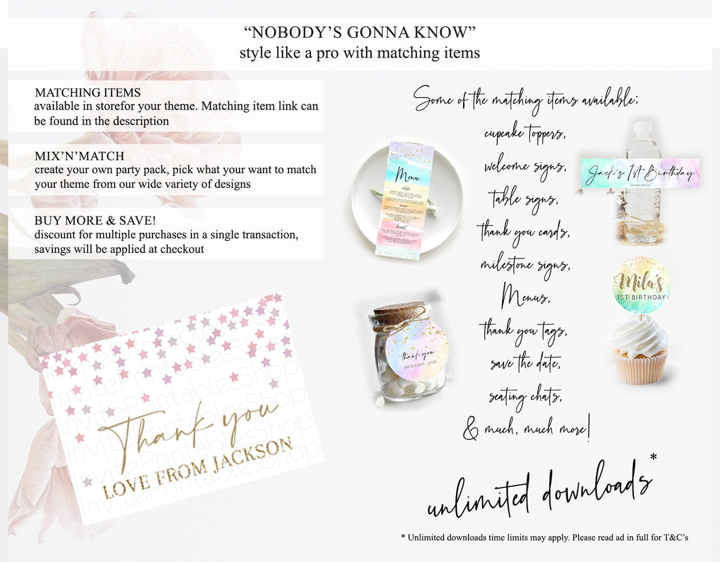Star Thank You Card Pastel Stars Thank You Shooting Star Rainbow Colorful Confetti Twinkle Little Star Birthday Teacher Thank You D10344