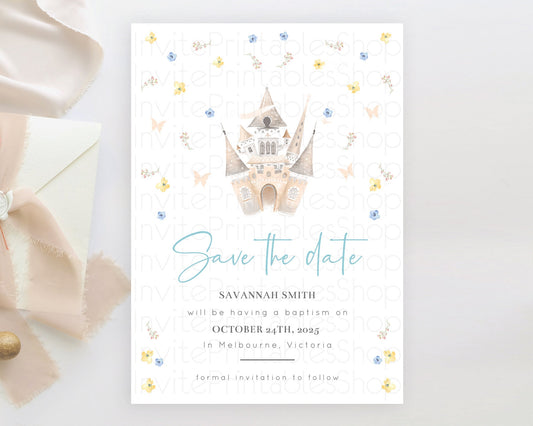 Editable Princess Save The Date Template Secret Garden Enchanted Castle Past
