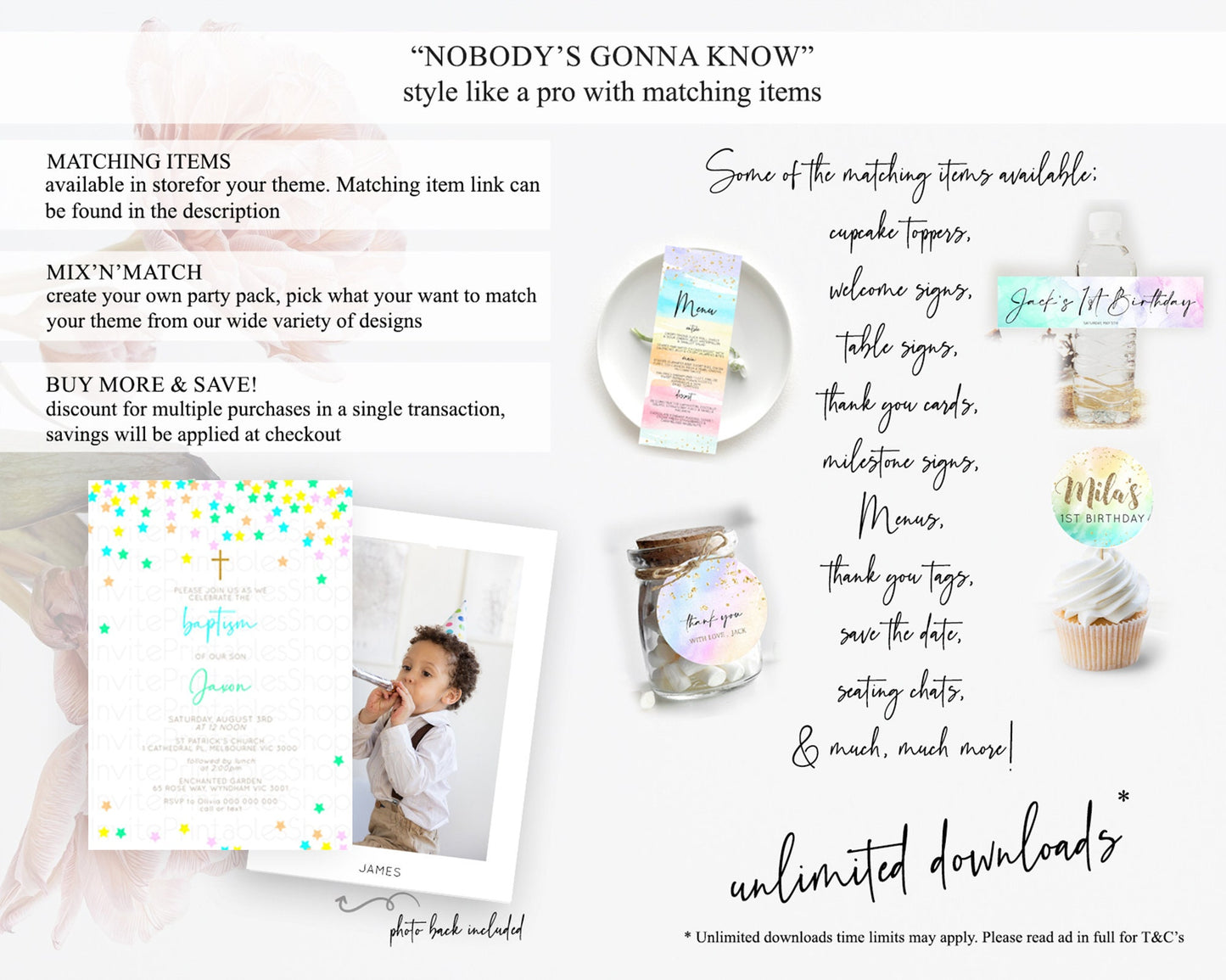 Star Baptism Invitation Pastel Stars Baptism 1st Birthday Invitation Rainbow Colors Confetti Twinkle Little Star Christening Invite D10397