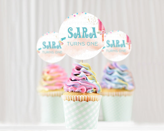 Editable Ice Cream Cupcake Toppers Sweet Candy Cupcake Toppers Here's The Sc