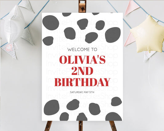 Editable Dalmatian Welcome Sign Dalmatian Welcome Board Dalmatian Red Black