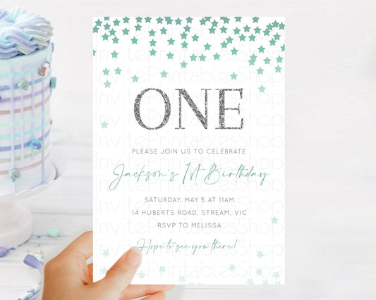 Editable Star Birthday Invitation Pastel Stars Invite Shooting Star Party Ra