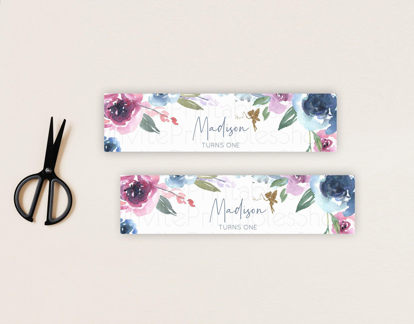 Fairy Water Label Enchanted Garden Pastel Floral Butterfly Party Decor Secret Garden Birthday Baptism Baby Shower Bridal Shower D10188