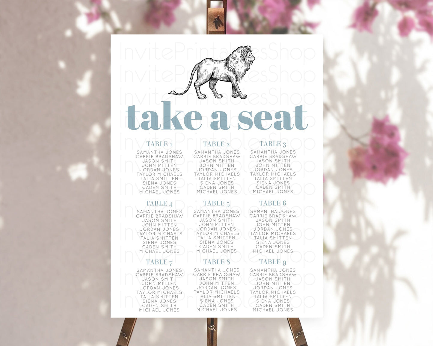 Lion Seating Chart Safari Lion Seating Chart Modern Lion Party Decor Safari Adventure Party Minimalist Lion Seating Sign Take A Seat D10246